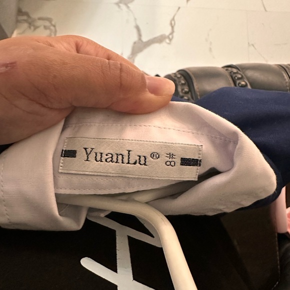 Blue Three-Piece Suit Structured Silhouette - Picture 5 of 5